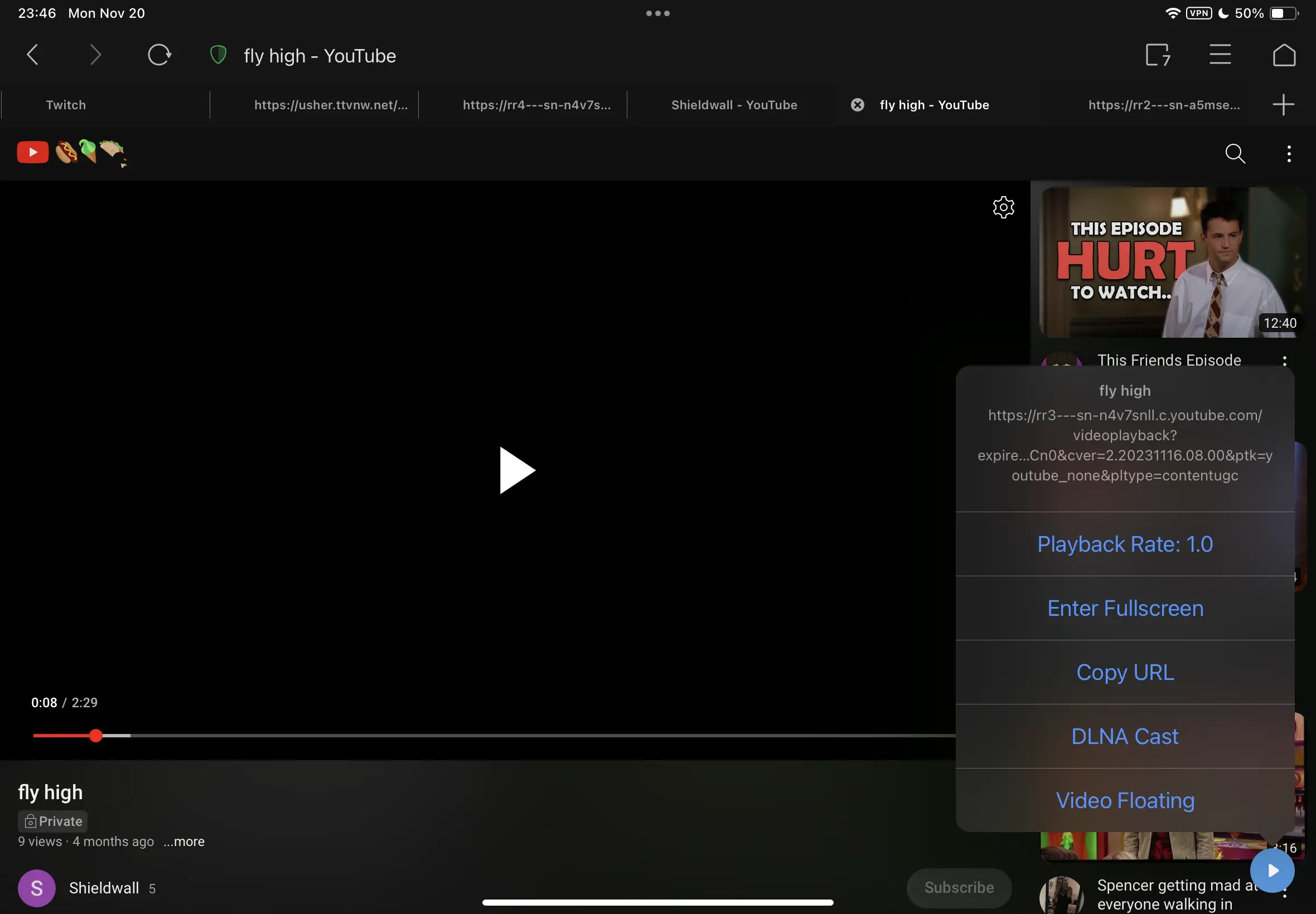 Download Private YouTube Video with Alook