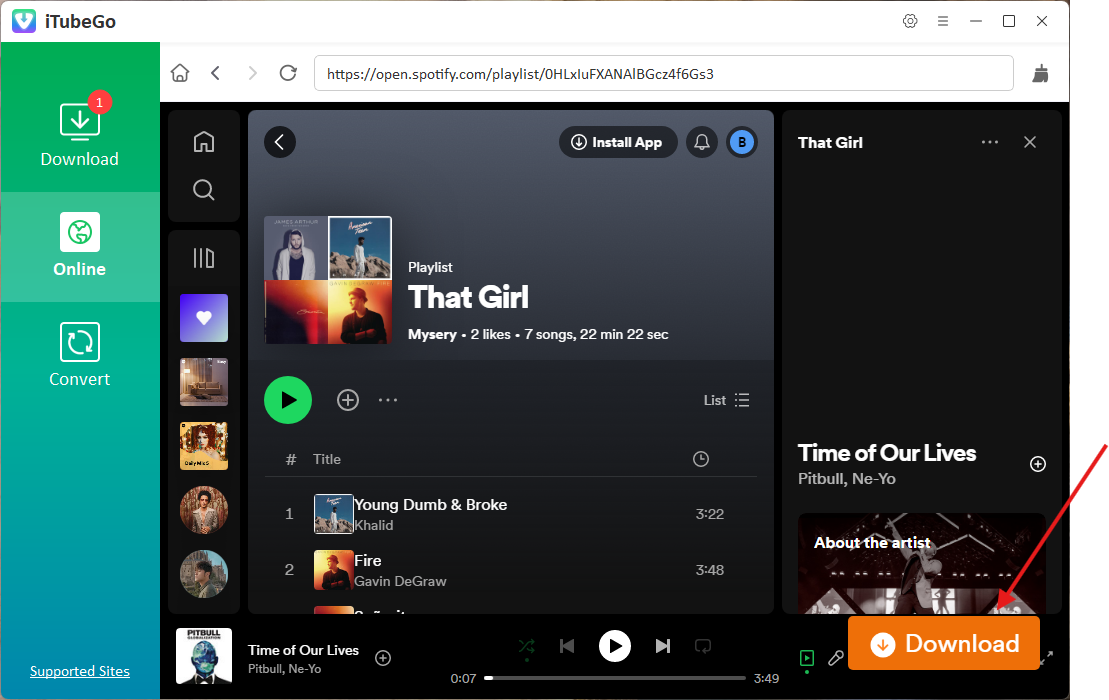 iTubeGo Spotify Downloader
